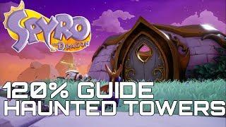 Spyro The Dragon (Reignited) 120% Guide HAUNTED TOWERS (ALL GEMS, EGGS, DRAGONS...)