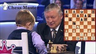 Chess. 3 years old chess player vs Anatoly KARPOV!