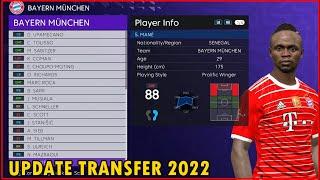 PES 2017 UPDATE TRANSFER OPTION FILE 2022 FOR ALL PATCH