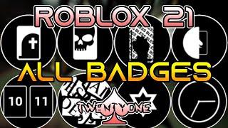 Roblox Twenty One ️ | How to get All Badges.