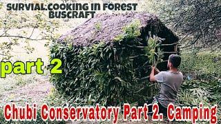 SOLO CAMING----One-day camp survival bushcraft in forest. part 2