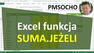 EXCEL - Funkcja SUMA.JEŻELI