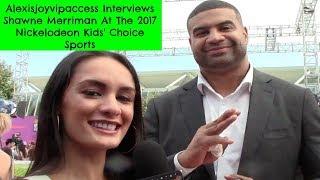 Shawne Merriman "Lights Out" Interview With Alexisjoyvipaccess - 2017 Nickelodeon Kids Choice Sports