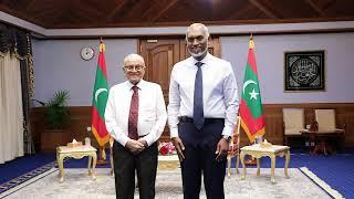 President Dr Muizzu meets former President Uz Maumoon Abdul Gayoom