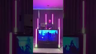 TV DJ Booth with cool lighting!