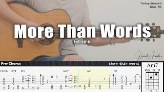 More Than Words - Extreme | Fingerstyle Guitar | TAB + Chords + Lyrics