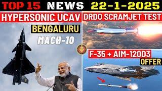 Indian Defence Updates : Indian Hypersonic UCAV,DRDO Scramjet Test,India Joins Eurodrone,F-35 Offer