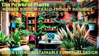 Green Living Sustainable Furniture Ideas: Eco-Friendly Oasis with Modern Wooden and Concrete Homes