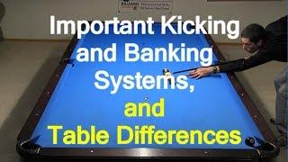 Kick and Bank Shot Diamond Systems, and Pool Table Differences