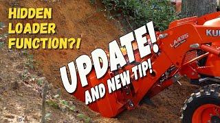 #77 Kubota B2601 Hidden Front End Loader Function Update and Auto Leveling Tip!