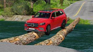 Cars vs Log Bridge – BeamNG.Drive