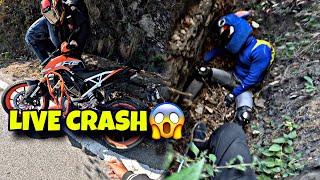 Live bike crash  ||Duke 200 crash || crash hogya || Hyper ride #crash #viral #ktm