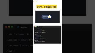 How to make Toggle button light dark mode using HTML CSS #shorts #shortsfeed #webdesign #coding