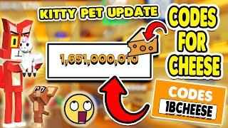 ALL 13 *WORKING* ROBLOX KITTY CODES FOR 1+ BILLION CHEESE  DECEMBER PETS UPDATE CODES OF KITTY 