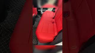 Red custom seat covers for Toyota #caraccessories #customseatcovers