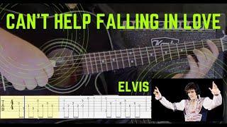 Can't Help Falling in Love (Elvis) Fingerstyle with TABS.  Acoustic Guitar Cover