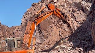 WATCH THE ACTION UNFOLD: Excavator Takes on a Massive Hill" #excavators #sand #drilling #mining