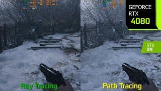 Resident Evil Village Path Tracing Mod vs Ray Tracing - Graphics/Performance Comparison | RTX 4080