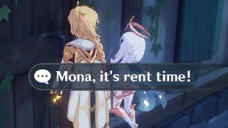 Mona it's rent time! Owe Mora Pay Mora Genshin impact