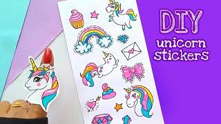 How to make Your Own Unicorn Sticker at home/DIY paper stickers/Stickers/DIY Stickers tutorial