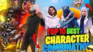 BEST CHARACTER COMBINATION IN FREE FIRE | CS RANK  BEST COMBINATION | BR RANK BEST COMBINATION