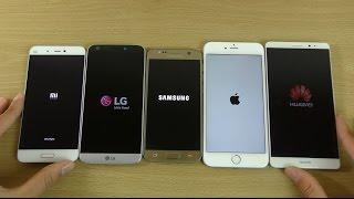 LG G5 vs Galaxy S7 vs iPhone 6S+ vs Xiaomi Mi5 vs Huawei Mate 8 - Which is Fastest?