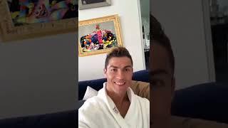 Ronaldo also has a picture of Denis's Huggies 2 plush toys on  wall