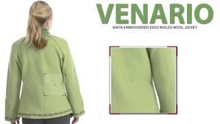 Venario Anita Boiled Wool Jacket - Embroidered Edge (For Women)