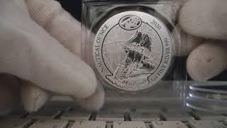 Серебряная монета Mayflower 2020  Rwanda Nautical Ounce  BU 1 oz Silver coin