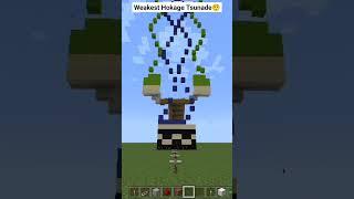 Tsunade, The Weakest Hokage : Minecraft falling Statue #shorts