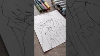 drawing yuichiro tokito ️ part 1 #demonslayer #shorts #anime #drawinganime #art #manga #kny