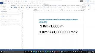 Calculating Area of generated Catchment using- QGIS