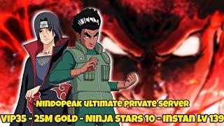 NindoPeak Ultimate Private Server - VIP35 - 25M Gold - Ninja Stars 10 - instant LV 139