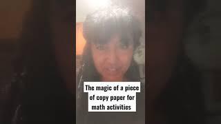 give me a piece of copy paper and can create a magical math activity for kindergarten