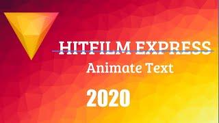 How to animate text (text reveal) in Hitfilm Express (Easiest Method) | 2020