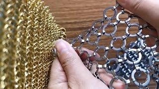 Hot Sale Decorative Stainless Steel Chainmail Ring Metal Mesh Curtains With Rings