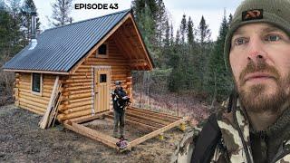 Cabin Porch, Sauna Foundation |EP43| Log Cabin Build on Off-Grid Homestead