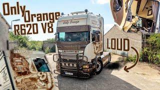 WALKAROUND & SOUND: Scania R620 V8 'Only Orange' // *Special Airbrush* *Loud Pipes*