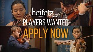 Apply To The Heifetz Institute 2023!