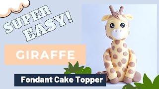 How to make a GIRAFFE fondant cake topper ( EASY )