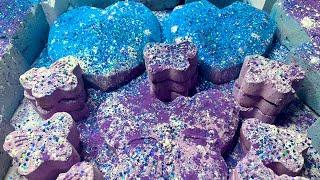 Soft Dusty Crispy Purple Glitter Bombs Reforms Blue Chalk Blocks Collab’ PurpleButterfly ASMR