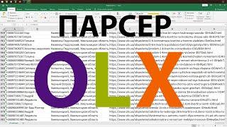 Парсер OLX ЗА 7 МИНУТ 1000 объявлений НОМЕР ИМЯ РЕГИОНА ССЫЛКА