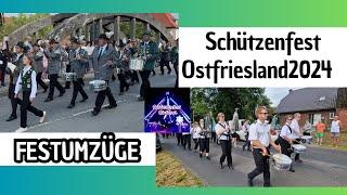 Schützenfest Ostfriesland 2024 - Festumzüge komplett - Von Burhafe bis Emden