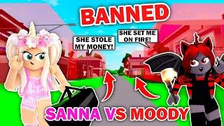 SANNA Vs MOODY Who Can Get BANNED The MOST In Brookhaven!  (Roblox)