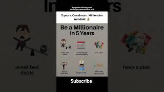 “5 years archive your dreams a millionaire" #motivation #quotes #shorts