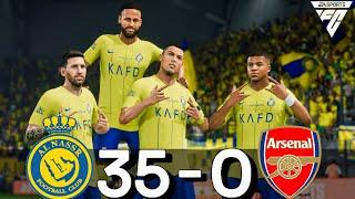 Ronaldo, Messi, Mbappé & Neymar Jr All Stars Together | Al-Nassr Vs Arsenal | FC24 PC Gameplay