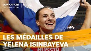 OLYMPIC GAMES - Yelena Isinbayeva's medals in Athens (2004), Beijing (2008) & London (2012)