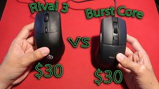 The BEST Budget Mice?! $30! Rival 3 vs Burst Core (Comparison)