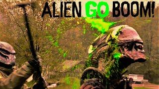 Predator Crossbow and M48 Commando Axe Xenomorph Annihilation! AlienGoBoom