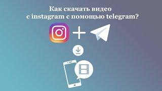 Как скачать видео с instagram на айфон с помощью телеграм бота